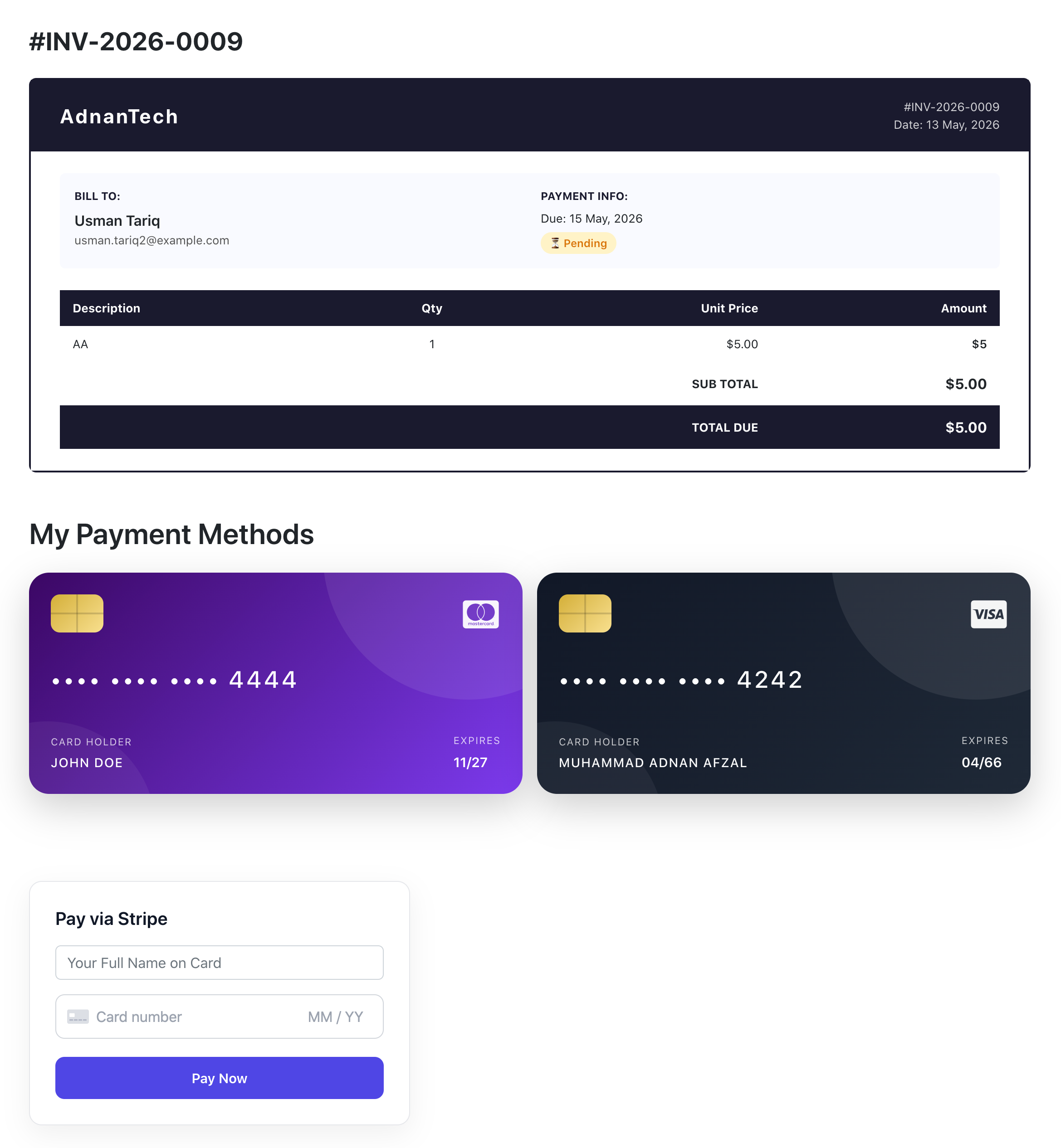 Receive Payments
