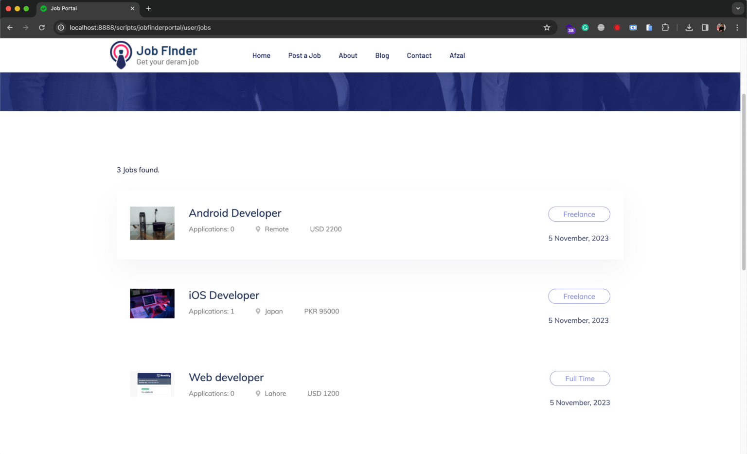 My posted jobs