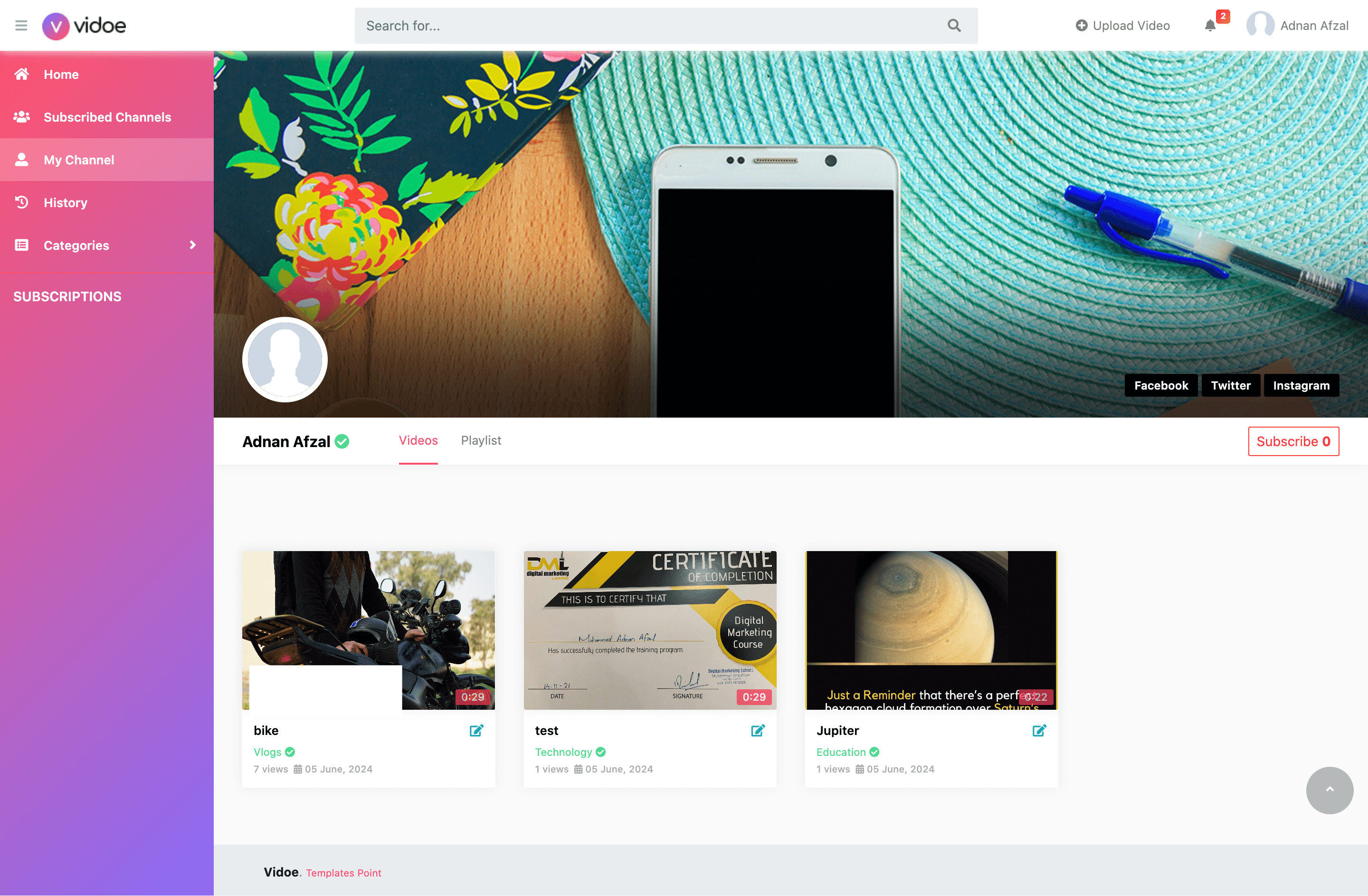 Manage your channel