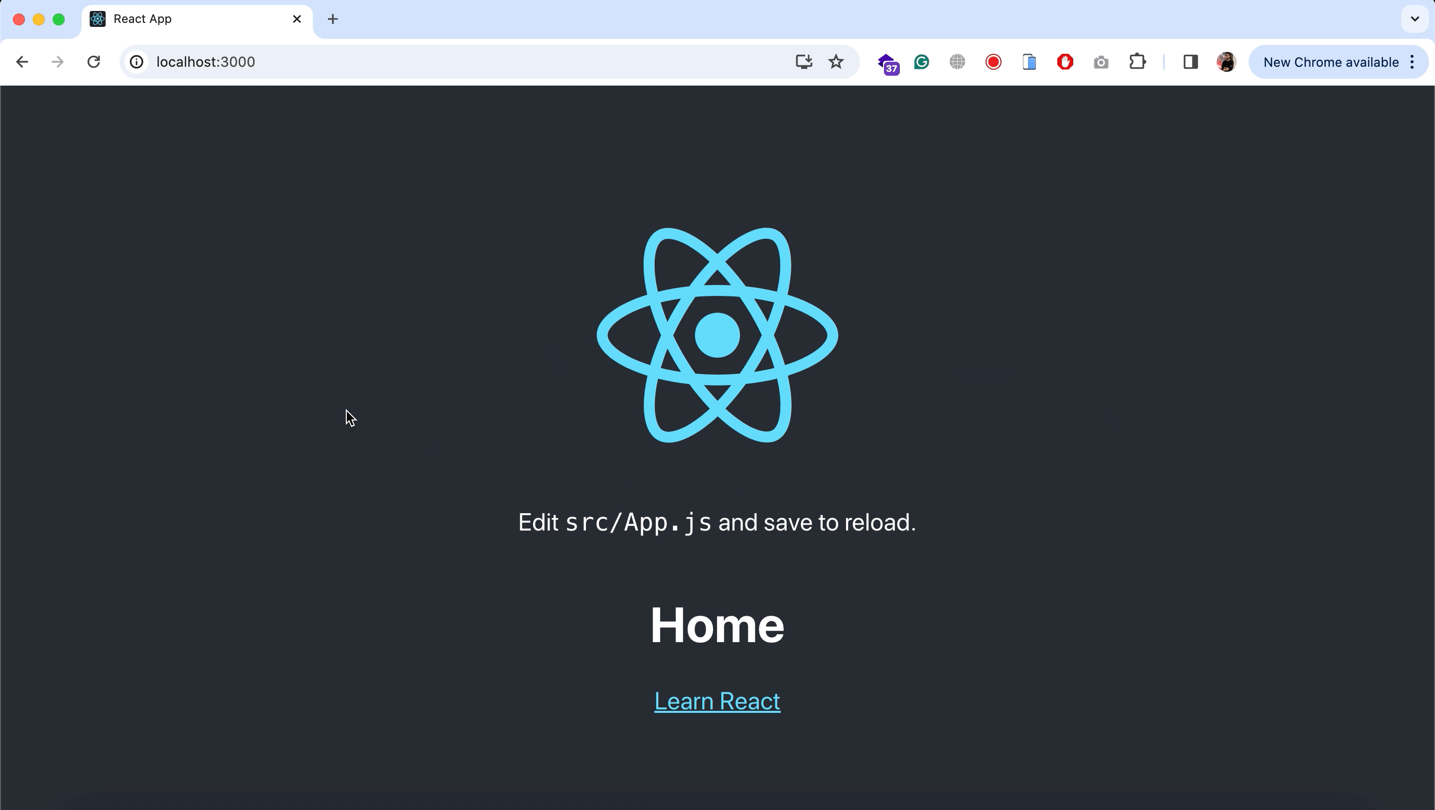 Routing in React JS - Home route