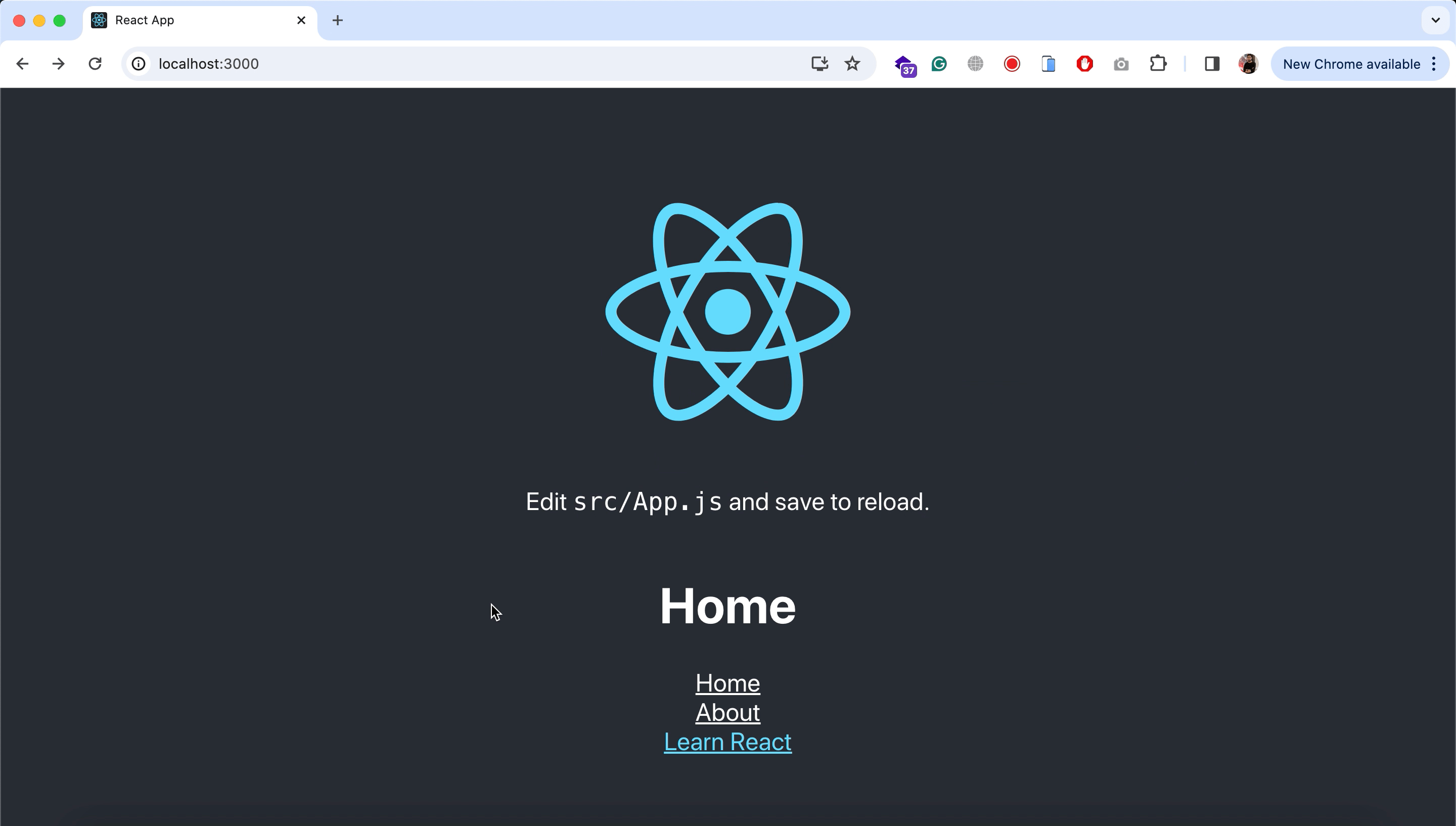 Routing in React JS - Navigation links