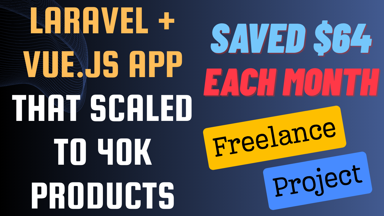 Laravel + Vue.js that scaled to 40k products
